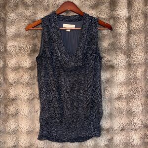 MICHAEL Michael Kors Black and Gray Textured Top